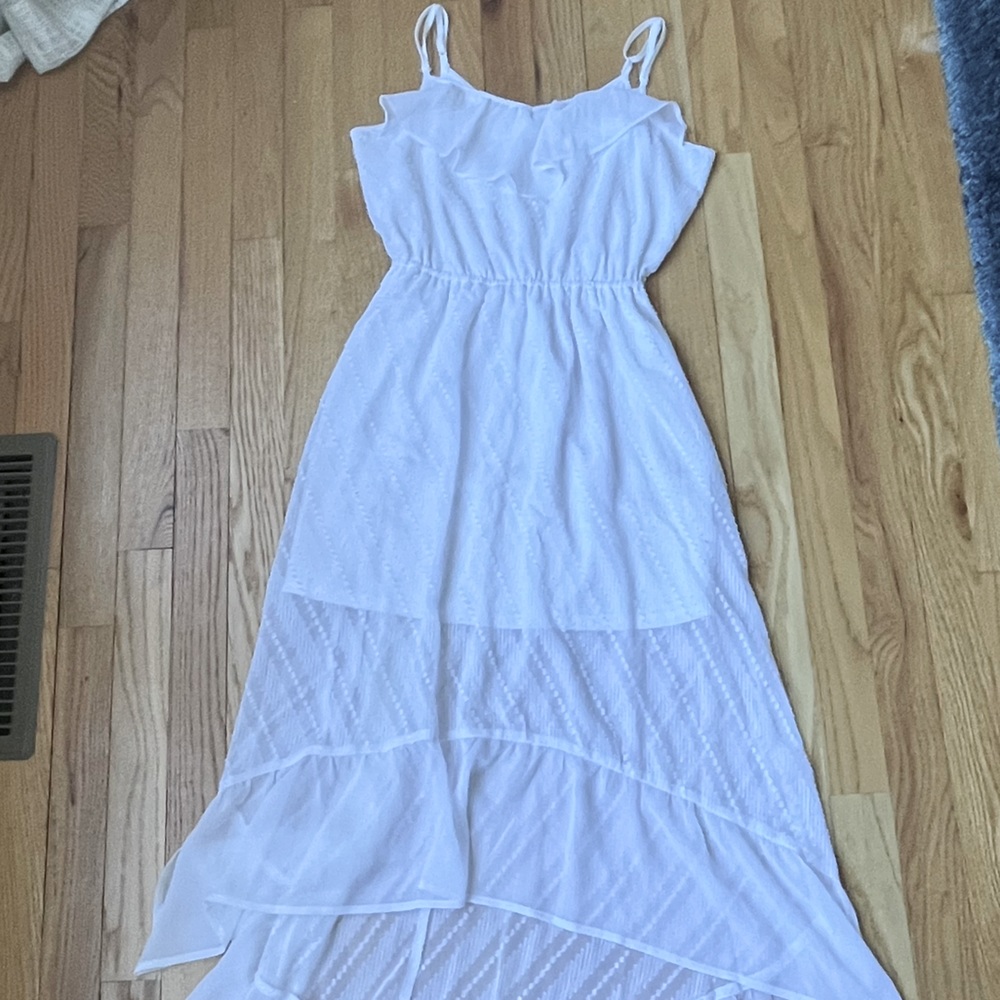 White High-Low Maxi Dress 🤍
